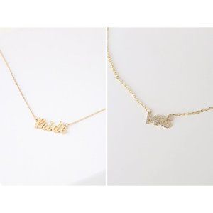*BUNDLE* "Bride" Gold Necklace + "MRS" 14KT Gold Rhinestone